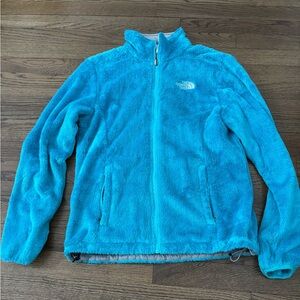 women’s The North Face Turquoise Fleece zip up Jacket size small
